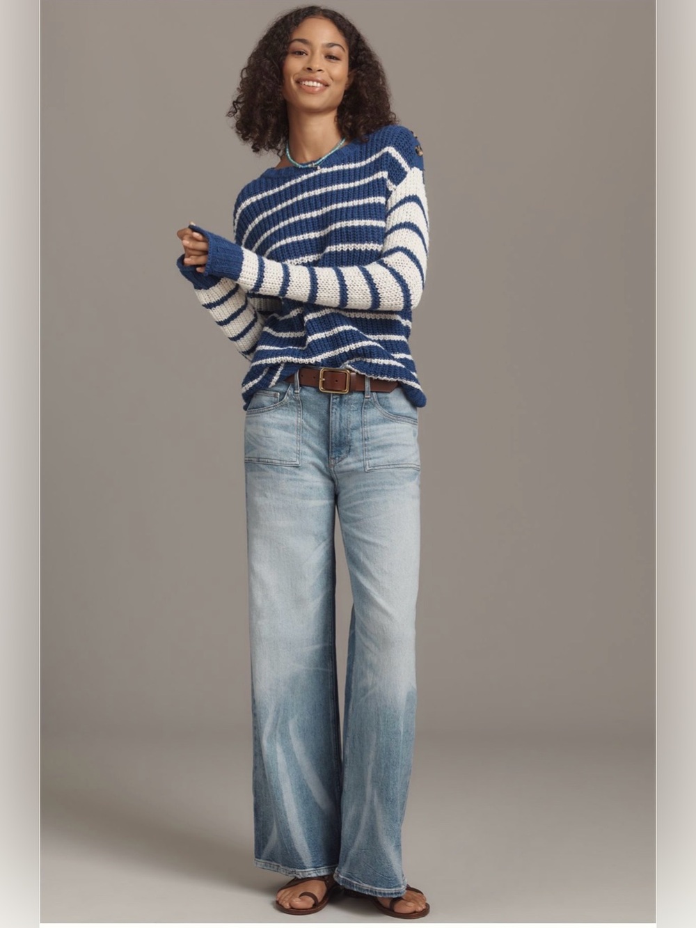 NWT Anthropologie Pilcro Heritage High-Rise Wide-Leg Jeans 29